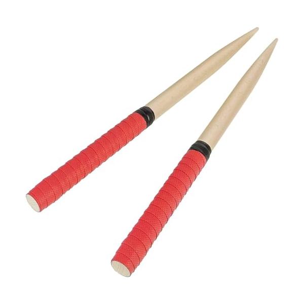 レッ/-/-・Color:レッ・天然木使用で、連打しやすい高反発性・2本セットです。長さ38cm、直径2cm、重さ150g/本　軽量で子供でも叩きやすいサイズと軽さです。・ゲームセンターや家庭用ゲーム機など用のマイバチとしてご使用下さい。テ...