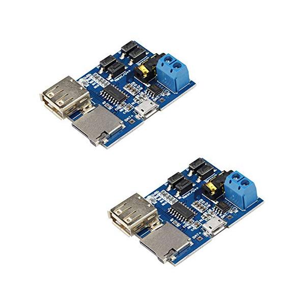 パッケージ個数:2・サポートTFカード（携帯電話のメモリカード）とUディスク再生モード   パワー範囲：3.7~5.5V・2Wモノラルアンプ（3Wまでの5V電源）オンボードに直接スピーカーに接続されている（推奨4Ω3Wスピーカー）・3.5ミ...