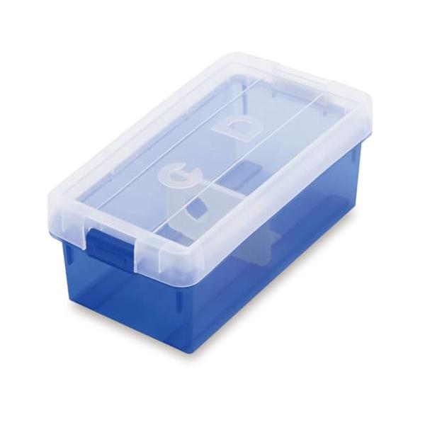 他サイト： 伊勢藤ISETO CD収納ケース CDケース ブルー 幅18.6×奥行37.0×高さ14.0cm 日本製 仕切り板 CD約31冊収納 ゲームソフの商品画像