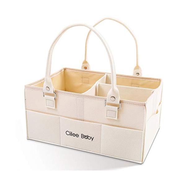 仕切り3つベージュベージュ/1個 x 1/SHOUNABAO1・上がったクオリティ、優れる素材細部はこのおむつストッカーを長持ちさせる。しっかりした縫い目、改良された長い淵及びダブルボトムを持っているこのおしめ箱に思い切り収納できます。触感...