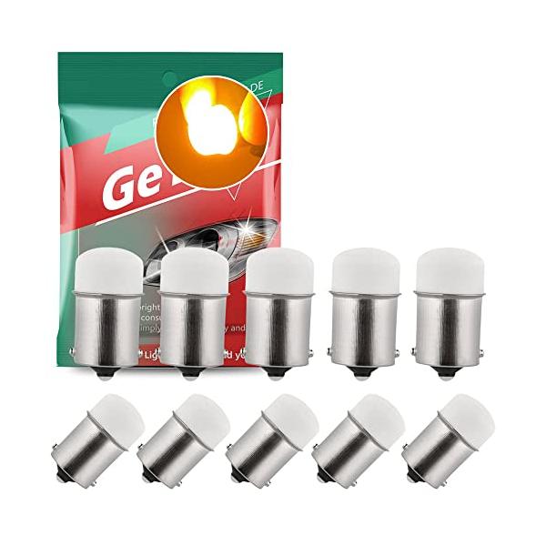 【互換品】 GeTor S25 LED シングル アンバー ピン角180度 1156 G18 BA15S 12V21W P21W LED ランプ S2