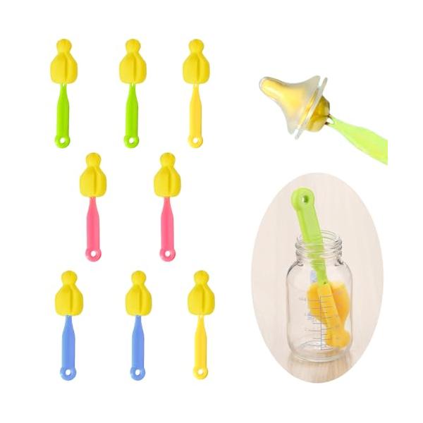 4色/F/ho-23・Color:4色NumberOfItems:8・?サイズ：14*3.7cm。・?8本セット：1セットには8本の乳首洗浄ブラシが含まれており、常に清潔な状態を保つための十分な数量が揃っています。定期的にブラシを交換するこ...