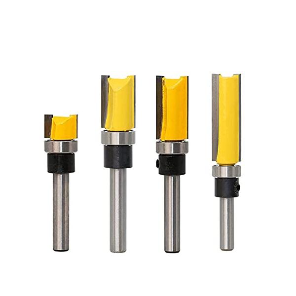 -/6.35 mm/MEDUSHASHA-W073・製品内容4本組超硬トリマルータービット シャンク径 ：6.35 mm1/4 ベアリング：全閉 &amp; 潤滑。・特性この超硬刃ルータービットは高硬度、耐高温、耐腐食、耐摩耗、高強度、耐衝...