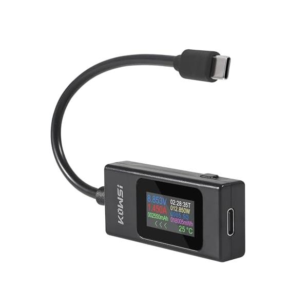 黒/-/KWS-066C・Model:KWS-066C・1.多機能表示カラースクリーンで電流、電圧、温度、通電時間、容量、インピーダンスなどをリアルタイムに表示。・2.急速充電対応 QC2.0およびQC3.0に対応し、4-30Vの広い電圧範...