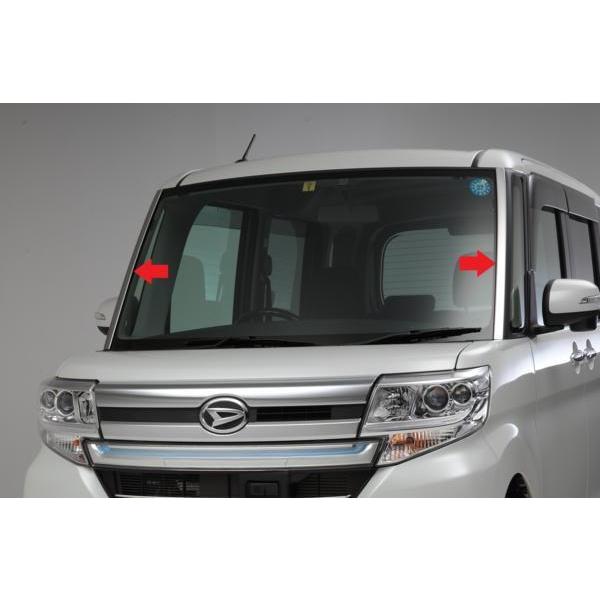 LA600/610S タントカスタム Aピラー 鏡面ステンレスガーニッシュ