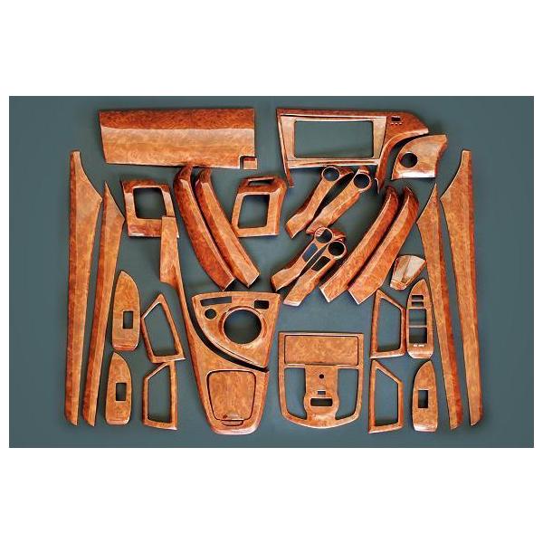 ZVW30系 プリウス用 高品質 インテリアパネル 茶木目（ブラウン