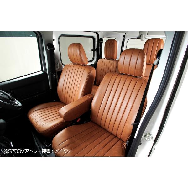 アトレーS700V　運転席純正シート　 アトレー (13T)フロントシートカバー(左右分セット)センター