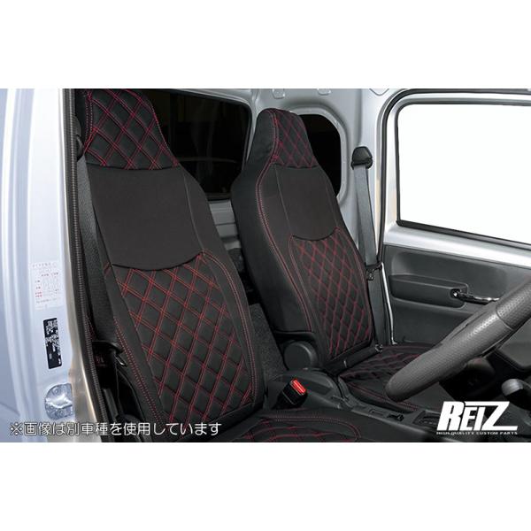 エブリイ シートカバー 黒 レッドステッチ 一台分セット shiningparts03_sc1842-p041-