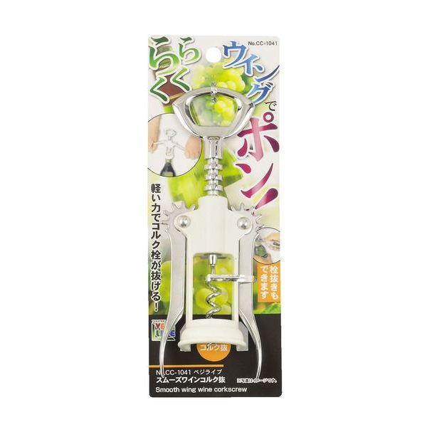 【JANコード】4549308210415【商品仕様】本体：ABS樹脂レバー・栓抜：亜鉛ダイカスト（クロムめっき）スクリュー：鉄（クロムめっき）【サイズ】製品サイズ（約）：60×45×180mm製品重量（約）：121g【メーカ】パール金属【...