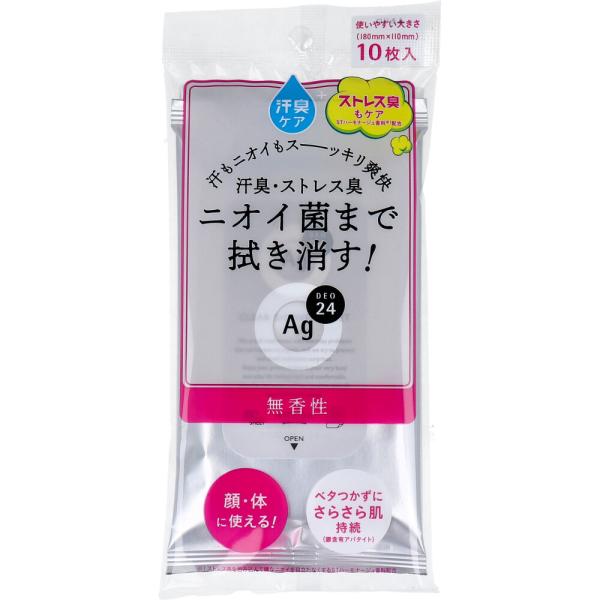 エージー24 クリアシャワーシート n フェイス&amp;ボディ用 無香性 10枚入24時間、肌快適ケア。いつでもどこでもずーっと快適な肌を願う人へ！●汗もニオイもすっきり！シャワーのような爽快感が続く。●汗臭・ストレス臭・ニオイ菌まで拭き...
