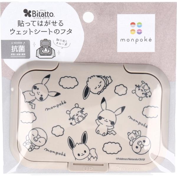他サイト： ビタット(Bitatto) ウェットシートのフタ モンポケ おやすみタイムの商品画像