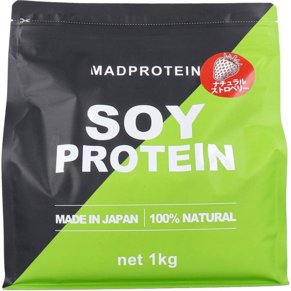 MADPROTEIN ソイプロテイン ナチュラルストロベリー 1kg