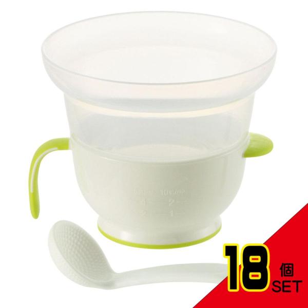 リッチェル 電子レンジ用おかゆクッカーR × 18点炊いたごはん・お米からおかゆが作れます。●電子レンジでおかゆ調理：炊いたごはん、お米から1食分のおかゆ(10倍・7倍・5倍)、軟飯が作れます。●すりつぶし：カップの内側とスプーンにエンボス...