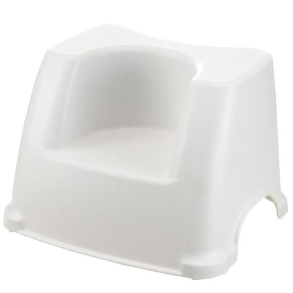 リッチェル トイレサポートステップホワイト足が届く高さで、足がつくのでふんばりやすいです。●自分でのぼれる高さ：2段なので、ひとりでのぼりおりできます。●高さ：25cm●抗菌加工で安心。