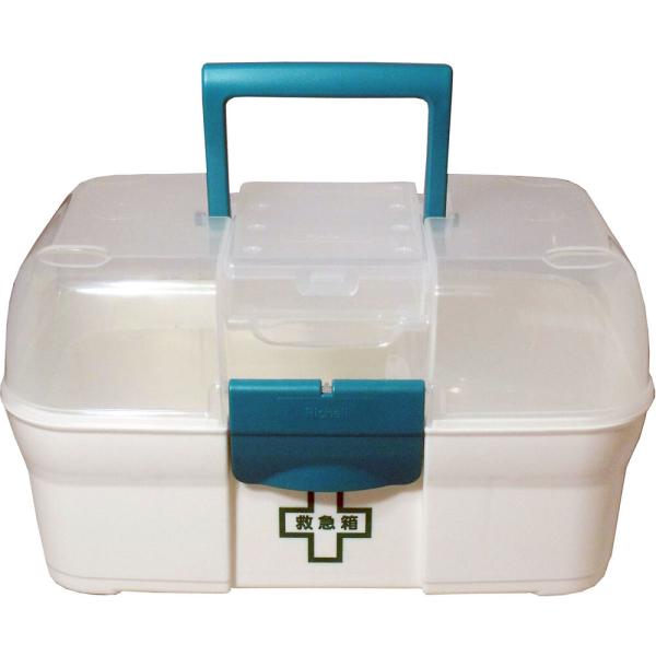 リッチェル救急箱 プラスチック製 携帯ケース付き携帯ケース付きのプラスチック製　救急箱・持ち運びに便利なハンドル付き。・ケース（大）にはピンセット・体温計・はさみなどの医療器具が、すっきり収納できます。・フタ部にスナップインするケース（小）...
