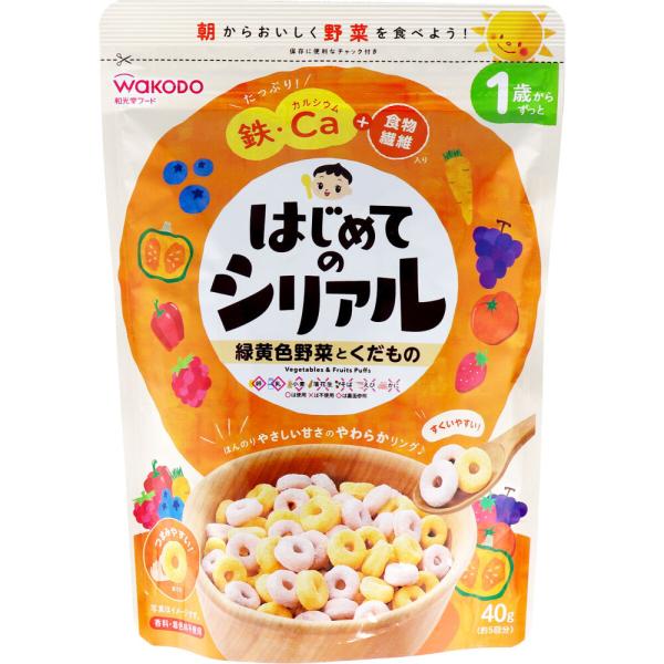 他サイト： 和光堂フード はじめてのシリアル 緑黄色野菜とくだもの 40gの商品画像