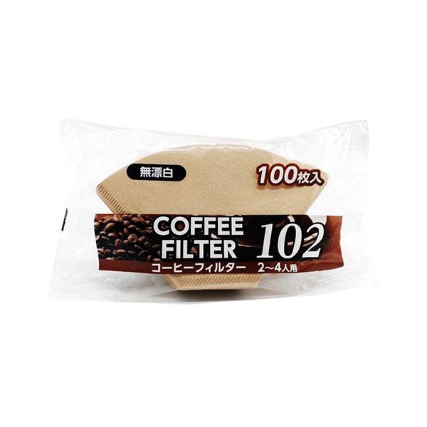 ヒラノトレーディング コーヒーフィルター無漂白100枚入 2〜4人用 HRN32416
