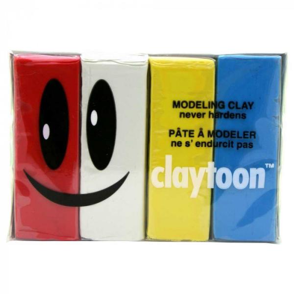 MODELING CLAY(モデリングクレイ) claytoon(クレイトーン) カラー油粘土 4色組(サーカス) 1Pound 3個セット