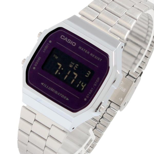カシオ CASIO 腕時計 メンズ レディース A168WEM-1 クォーツ パープル シルバー パープル