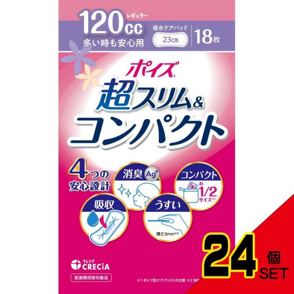 ポイズ肌ケアパッド超スリム&コンパクト多い時も安心用 × 24点