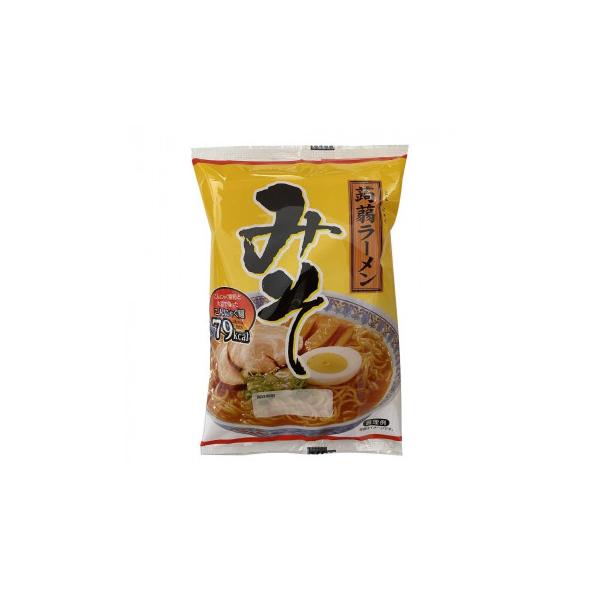 ナカキ食品　ラーメン蒟蒻　みそ　24個セット 大豆とこんにゃくを原料として作った麺です。特殊な製法により水洗いだけで、こんにゃく特有の匂いが消えるため、美味しくいただけます。スープは、行列のできるラーメン屋のプロが作り上げた逸品。こんにゃく...