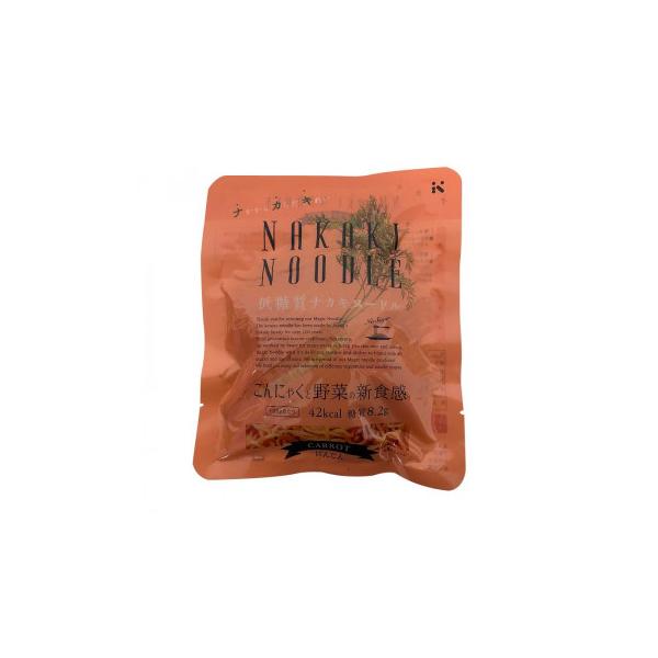 ナカキ食品　低糖質ナカキベジタブルヌードル　人参　12個セット 麺に野菜を練り込み、やわらかい食感に仕上げたベジタブルヌードルです。サラダの上にのせたり、ラーメンスープやパスタソースと一緒に美味しくいただけます。糖質制限、ダイエットを気にす...