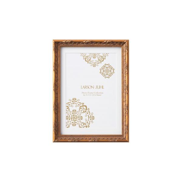 ラーソン・ジュール プティカレ A5 ハガキ用中抜きマット付き ゴールド LJC-LJPF20A5