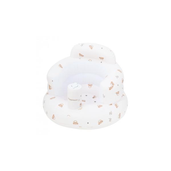 ふんわりバスチェア(くま) 空気で膨らませる使い心地やわからなバスチェアで、かわいいクマ柄がポイントです。お風呂・お部屋で大活躍です。ポンプ内蔵です。上下させると空気が入り、便利です。引っ掛けフック付きのため、吊るして乾かすことができます。...