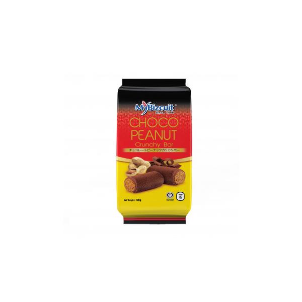 フジフードサービス マイビスケット チョコ＆ピーナッツ・クランチバー 100g(10個入り) 24個 ローストしたピーナッツとココアパウダーの濃厚な味わいは絶妙なバランスです。ピーナッツのザクザク間食感をお楽しみください。 生産国:マレーシ...