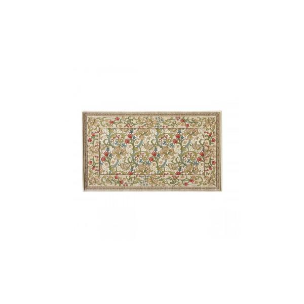 川島織物セルコン Morris Design Studio ゴールデンリリーマイナー マット 約45×75cm FH1708A I アイボリー