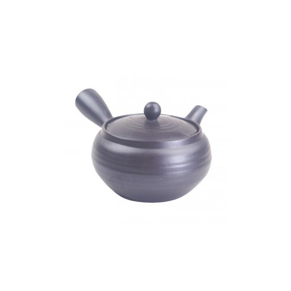 B-7441 急須 2.0号平形(ようがん) 萬古焼 湯通しがよく、詰まりにくい太めの注ぎ口が特長の急須です。細かい底網が付いており、深蒸し茶にもおすすめです。 生産国:日本 素材・材質:陶器 商品サイズ:φ12×9cm 重量:300g 仕...