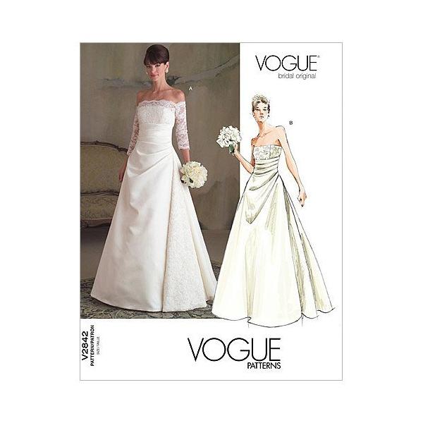 vogue patterns】ウェディングドレス型紙 サイズ：US6-8-10 : Shining