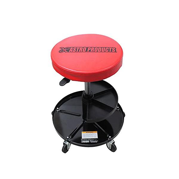 【ご購入後の当店からの連絡はご登録のメールアドレスに通知いたします。必ずご確認ください】ガレージで中腰作業が多い方に腰の負担を和らげるキャスター移動式の椅子です。小物トレーも付いており工具やパーツごと移動可能です。高さはダンパー式になってお...