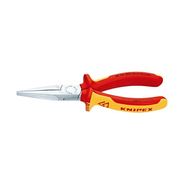 【特価セール】クニペックス KNIPEX 3016-160 絶縁ロングノーズプラ クニペックス KNIPEX 3016-160 絶縁ロングノーズプライヤー 1000V (SB