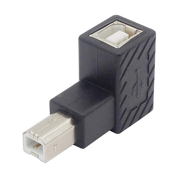 【ご購入後の当店からの連絡はご登録のメールアドレスに通知いたします。必ずご確認ください】USB2.0 L字型 USB-TypeB (オス) - USB-TypeB (メス) L型A 変換アダプタプリンターやスキャナ、外付けHDDなど設置の際...