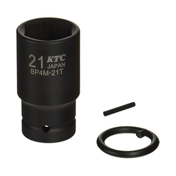 京都機械工具(KTC) 12.7mm (1/2インチ) インパクトレンチ ソケット (セミディープ薄肉) 21mm BP4M21TP