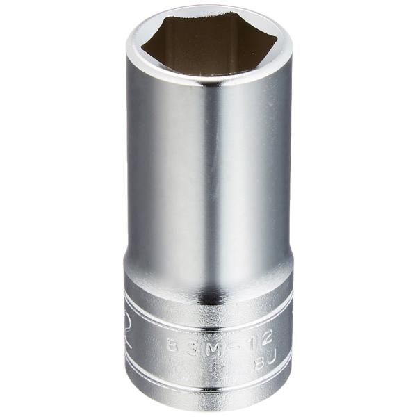 京都機械工具(KTC) 9.5mm (3/8インチ) セミディープソケット (六角) 12mm B3M12