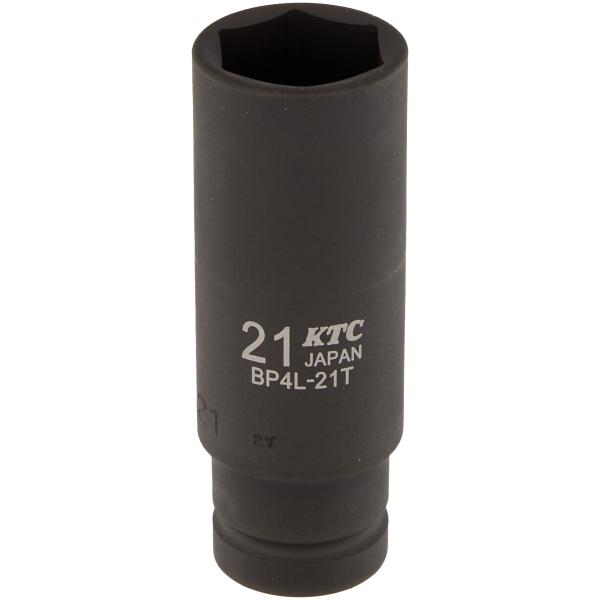 京都機械工具(KTC) 12.7mm (1/2インチ) インパクトレンチ ソケット (ディープ薄肉) 21mm BP4L21TP