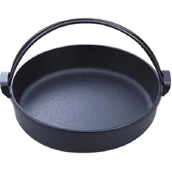 岩鋳 Iwachu すき焼き鍋 南部ツル付26 黒焼付 内径26cm IH対応 南部鉄器 20039