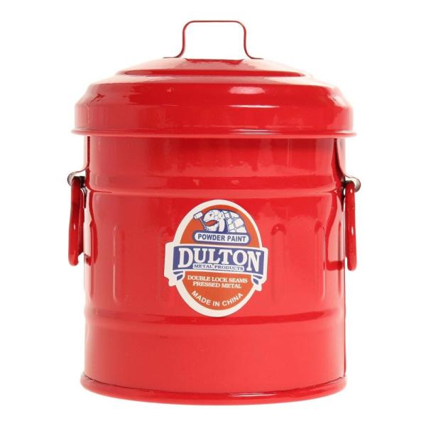 ダルトン(Dulton) マイクロ ガベージカン レッド 大人の子供心くすぐる 極小サイズのガベージカン 卓上ふた付きゴミ箱 ブリキ缶 高さ110mm