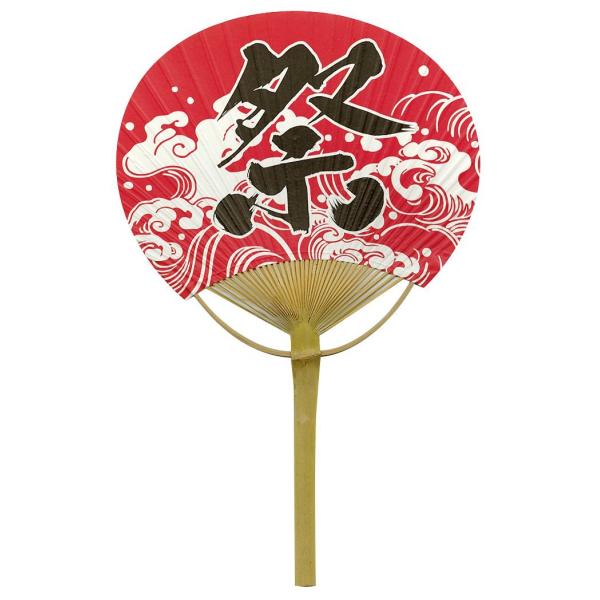 四国団扇 うちわ 赤地祭 約23×37cm