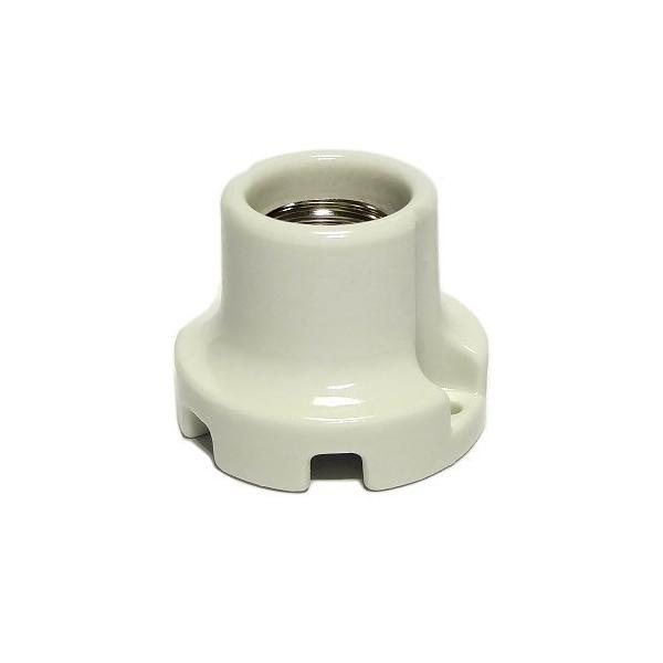 【ご購入後の当店からの連絡はご登録のメールアドレスに通知いたします。必ずご確認ください】【商品概要】E26口金電球用の陶器製のレセップ(ソケット)です。【商品説明】定格：6A300V 結線方法：ネジ止め 本体材質：磁器 付属部品：端子ネジ（...