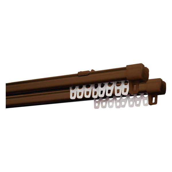 フルネス 角型伸縮 カーテンレール 2M ダブル アンバー