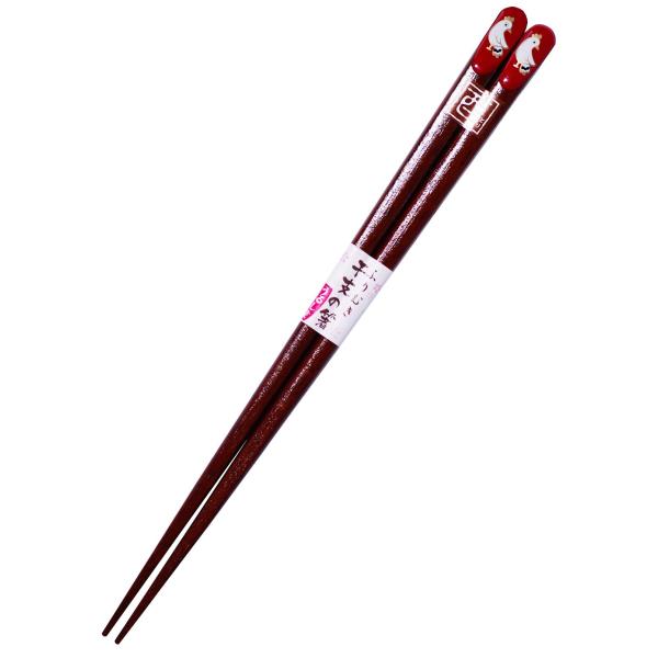 イシダ 若狭 塗箸 ふりむき 干支の箸 えとのはし 酉(とり) 20.5cm 日本製 12920-6