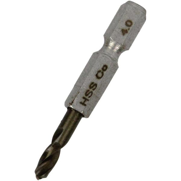 【ご購入後の当店からの連絡はご登録のメールアドレスに通知いたします。必ずご確認ください】【商品概要】サイズ:4.0mm標準穴あけ可能厚:(ステンレス)1.0mm・(鉄)2.0mm軸:六角軸6.35mm使用電動工具:充電式インパクトドライバー...