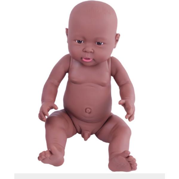 【ご購入後の当店からの連絡はご登録のメールアドレスに通知いたします。必ずご確認ください】【商品概要】身長が約40cm、体重が約0.5kgのかわいい男の子の黒人赤ちゃん人形です。首と四肢の関節を動かせるので、様々なポージングが可能。PVC素材...