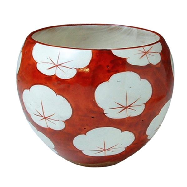 京焼 清水焼 陶あん窯 お茶呑茶碗 赤小梅 KTA136-01