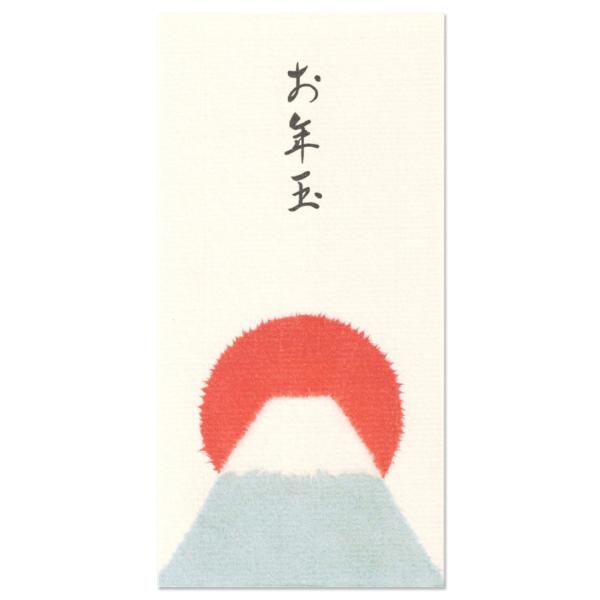 お年玉袋 万円袋 長サイズ 和紙ぽち袋 ちぎり絵 お年玉 富士山 5枚入