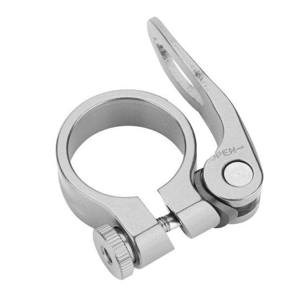 Alomejor 自転車シートクランプシートクランプ 31.8mm アルミ合金 簡単調整 クイックリリース 軽量 取り付け簡単 全3色(チタン)
