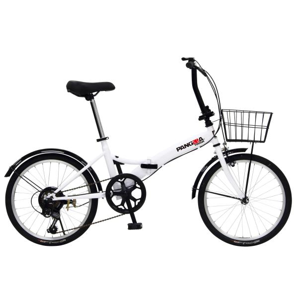 PANGAEA(パンゲア) パンクしない折りたたみ自転車 ホワイト ノーパンク